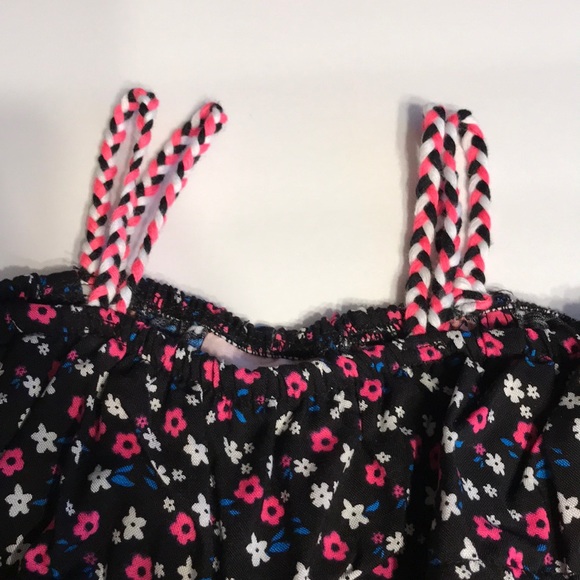 Toddler girls clothes Little Lass 2T one piece pant outfit floral black - Picture 7 of 7